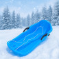 Plastikowe Sanki Ślizg Dziecięce z Hamulcami Szybkie Sanie Zimowe Ślizgacz-Niebieskie