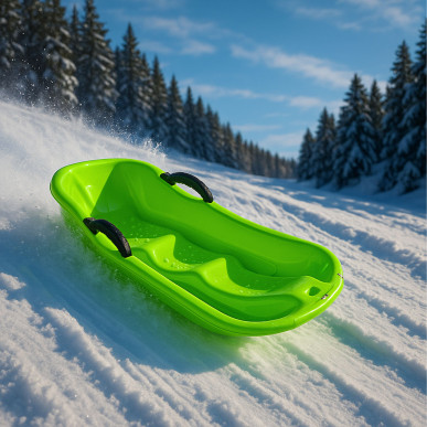 Plastikowe Sanki Ślizg Dziecięce z Hamulcami Szybkie Sanie Zimowe Ślizgacz-RC-K-2050Z-5906301420569-Pool Garden Party