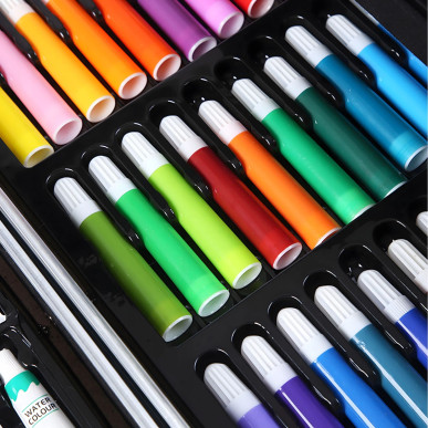 Zestaw do Malowania dla Dzieci Artystyczny Plastyczny Kredki 145 el Walizka- RC-K-001-5905753731162-Pool Garden Party