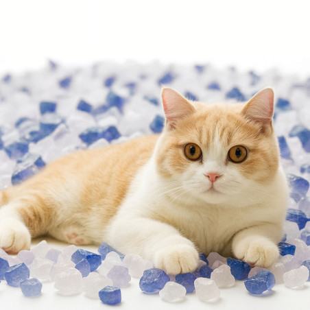 8x Żwirek Silikonowy dla Kota do Kuwety 1,5 kg Niezbrylający Bezpyłowy Wydajny