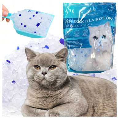 Żwirek Silikonowy dla Kota do Kuwety 1,5 kg Niezbrylający Bezpyłowy Wydajny-RC-K-2022-5906301420286-Pool Garden Party