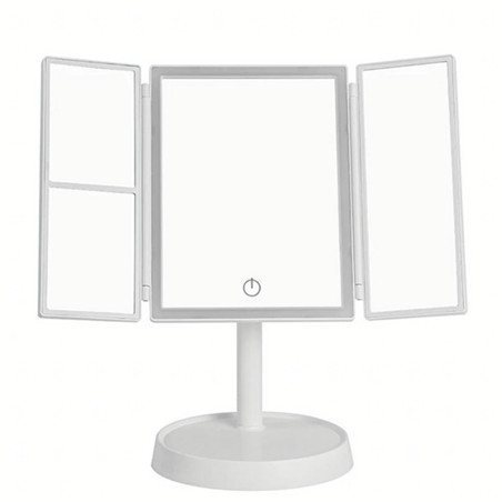 Lusterko kosmetyczne LED do makijażu rozkładane powiększenie x3