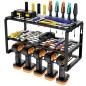 Regał garażowy ścienny na elektronarzędzia – organizer z wieszakiem