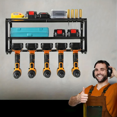 Regał garażowy ścienny na elektronarzędzia – organizer z wieszakiem-Pool Garden Party- RC-K1257