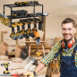 Regał garażowy ścienny na elektronarzędzia – organizer z wieszakiem