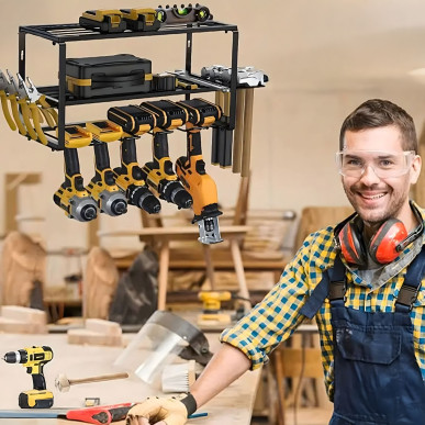 Regał garażowy ścienny na elektronarzędzia – organizer z wieszakiem-Pool Garden Party- RC-K1257