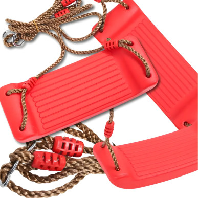 Huśtawka ogrodowa dla dzieci – lekka i wytrzymała, z tworzywa sztucznego + karabińczyki-RC-K-1745-Pool Garden Party