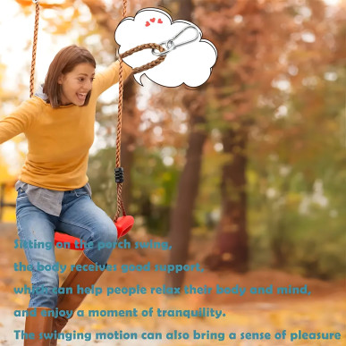 Huśtawka ogrodowa dla dzieci – lekka i wytrzymała, z tworzywa sztucznego + karabińczyki-RC-K-1745-Pool Garden Party