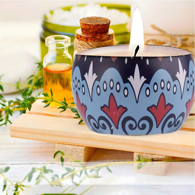 Zestaw 4 świec sojowych zapachowych w eleganckim boxie – prezentowy-RC-K-1505-Pool Garden Party