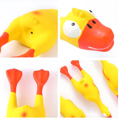 Duży piszczący kurczak dla psa – idealny do gryzienia, szarpania i aportowania 22 cm-RC-K-1720-Pool Garden Party