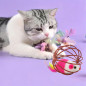 Interaktywna Piłka dla Kota z Myszka Piórkami i Grzechotką – 6 cm Interaktywna Piłka dla Kota z Myszka Piórkami i Grzechotką – 6 cm