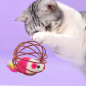 Interaktywna Piłka dla Kota z Myszka Piórkami i Grzechotką – 6 cm Interaktywna Piłka dla Kota z Myszka Piórkami i Grzechotką – 6 cm