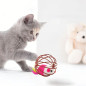 Interaktywna Piłka dla Kota z Myszka Piórkami i Grzechotką – 6 cm Interaktywna Piłka dla Kota z Myszka Piórkami i Grzechotką – 6 cm