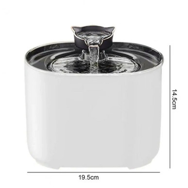 Automatyczne Poidełko/Fontanna 2,2L dla Kota i Psa – Ciche z Poczwórnym Systemem Filtracji-Białe-RC-K-746-Pool Garden Party