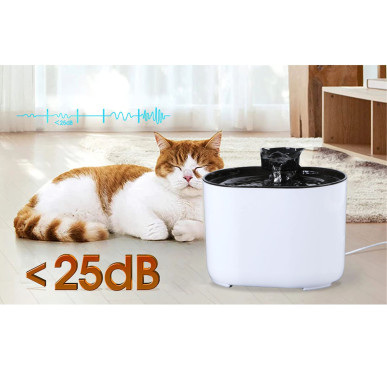 Automatyczne Poidełko/Fontanna 2,2L dla Kota i Psa – Ciche z Poczwórnym Systemem Filtracji-Białe-RC-K-746-Pool Garden Party