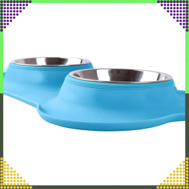 Podwójna Miska dla Kota Psa Antypoślizgowa 2×450 ml RC-K-838- Pool Garden Party