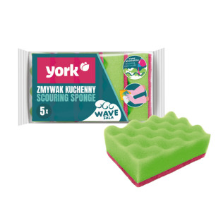 Zmywak kuchenny FALA 5 szt. do mycia naczyń dwuwarstwowy zielony YORK  YO3030220-012256 Pool Garden Party
