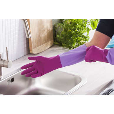 Rękawice gumowe zapachowe ROSIE rozmiar L YORK YO4092370-003177 Pool Garden Party