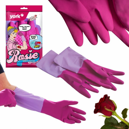 Rękawice gumowe zapachowe ROSIE rozmiar L YORK YO4092370-003177 Pool Garden Party
