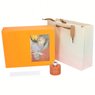 Zestaw Prezentowy Dyfuzor z Patyczkami i Róże Mydlane – Pomarańczowy | Dzień Kobiet, Walentynki