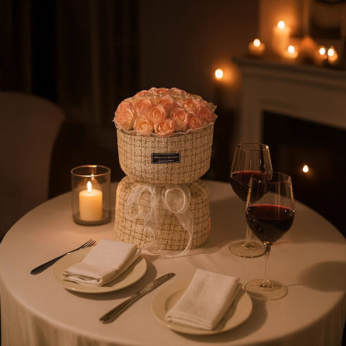 Mydlane Róże Różowe LED – Zestaw Prezentowy na Walentynki Dzień Kobiet Urodziny-RC-K-855-POOL GARDEN PARTY