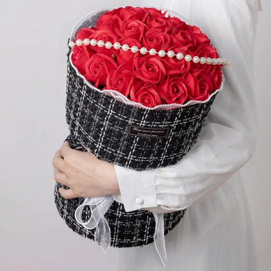 Mydlane Róże Czerwone LED – Zestaw Prezentowy na Walentynki Dzień Kobiet Urodziny-RC-K-854-POOL GARDEN PARTY