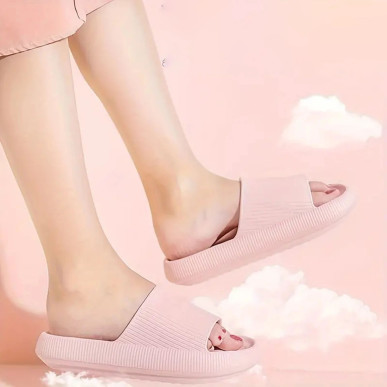 Lekkie Klapki Damskie Piankowe Kapcie Letnie na Plażę Basen rozm. 38-39-różowe RC-K-1113- pool garden party