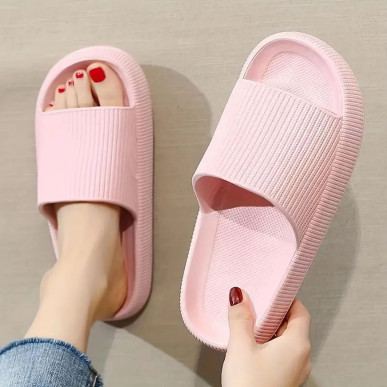 Lekkie Klapki Damskie Piankowe Kapcie Letnie na Plażę Basen rozm. 38-39-różowe RC-K-1113- pool garden party