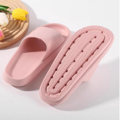 Lekkie Klapki Damskie Piankowe Kapcie Letnie na Plażę Basen rozm. 38-39-różowe RC-K-1113- pool garden party