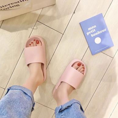 Lekkie Klapki Damskie Piankowe Kapcie Letnie na Plażę Basen rozm. 38-39-różowe RC-K-1113- pool garden party