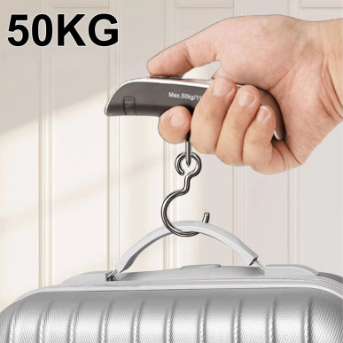 Cyfrowa Waga Bagażowa i Wędkarska – Ręczna Waga Hakowa 50kg LCD RC-K-1384- Pool Garden Party