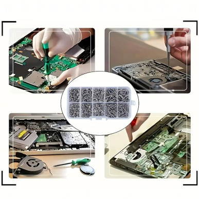 Zestaw Śrub Wkrętów Uniwersalnych M2 Stal – do Drewna Elektroniki 800 szt. RC-K-1592-Pool Garden Party