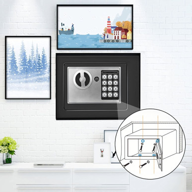 Sejf Domowy Biurowy Kasetka na Szyfr Elektroniczny – Kasa Pancerna na Klucz RC-K-2081-Pool Garden Party