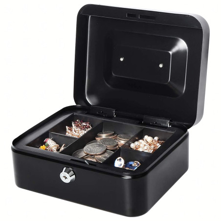 Metalowa Kasetka na Pieniądze i Dokumenty – Mocny Sejf na Bilon i Klucze