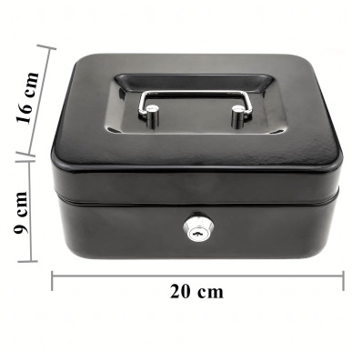 Metalowa Kasetka na Pieniądze i Dokumenty – Mocny Sejf na Bilon i Klucze RC-K-2079-Pool Garden Party