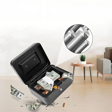 Metalowa Kasetka na Pieniądze i Dokumenty – Mocny Sejf na Bilon i Klucze RC-K-2079-Pool Garden Party