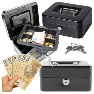 Metalowa Kasetka na Pieniądze i Dokumenty – Mocny Sejf na Bilon i Klucze RC-K-2079-Pool Garden Party