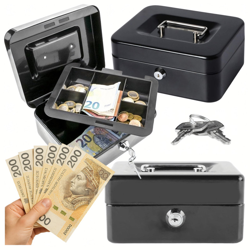 Metalowa Kasetka na Pieniądze i Dokumenty – Mocny Sejf na Bilon i Klucze Metalowa Kasetka na Pieniądze i Dokumenty – Mocny Sejf na Bilon i Klucze