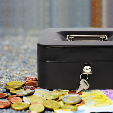 Metalowa Kasetka na Pieniądze i Dokumenty – Mocny Sejf na Bilon i Klucze RC-K-2079-Pool Garden Party