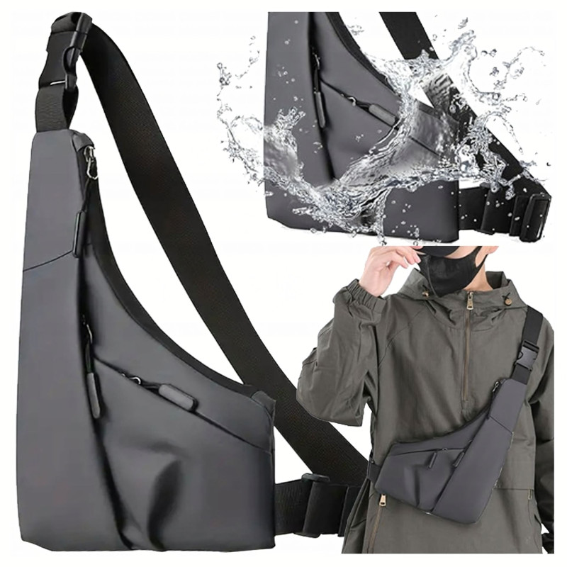 Nerka Saszetka Torba na Ramię Szara Miejska Sportowa Uniseks-szara