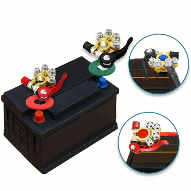 2x Klemy Zaciskowe Akumulatora Szybkozłąkcza Dodatnie Ujemne Zestaw 6-24V RC-K-1411- Pool Garden Party