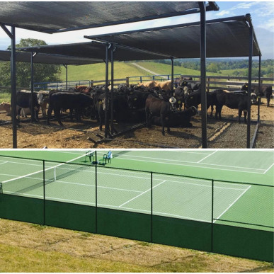 Siatka cieniująca maskująca 95% Mata na ogrodzenie płot 1,5 x 25m (60g) RC-K-1785-Pool Garden Party