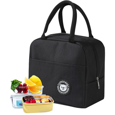 Lunch Box Torba Termiczna Śniadaniowa Izolacyjna na Jedzenie-czarna RC-K-1078-EAN5906301400714-Pool Garden Party