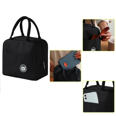 Lunch Box Torba Termiczna Śniadaniowa Izolacyjna na Jedzenie-czarna RC-K-1078-EAN5906301400714-Pool Garden Party