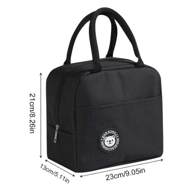 Lunch Box Torba Termiczna Śniadaniowa Izolacyjna na Jedzenie-czarna RC-K-1078-EAN5906301400714-Pool Garden Party