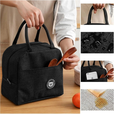 Lunch Box Torba Termiczna Śniadaniowa Izolacyjna na Jedzenie-czarna RC-K-1078-EAN5906301400714-Pool Garden Party