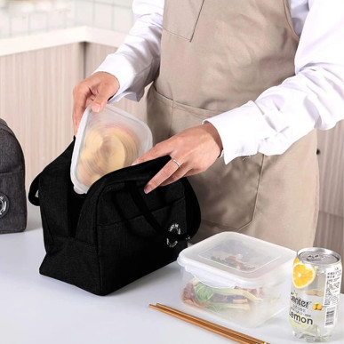 Lunch Box Torba Termiczna Śniadaniowa Izolacyjna na Jedzenie-czarna RC-K-1078-EAN5906301400714-Pool Garden Party