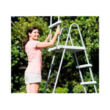 Drabinka basenowa 122 cm z systemem ochrony dzieci Intex 28076 Pool Garden Party