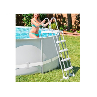 Drabinka basenowa 122 cm z systemem ochrony dzieci Intex 28076 Pool Garden Party