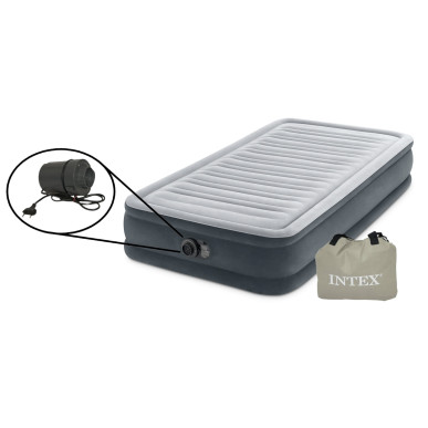 Materac do spania 99 x 191 x 33 cm Comfort Plush Twin Intex 67766 Pool Garden Party